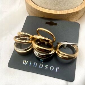 Windsor Dual-Tone Gold and Silver Ring Collection